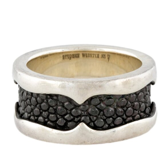 STEPHEN WEBSTER STERLING SILVER 925 THORN REPTILE MOTIF RING